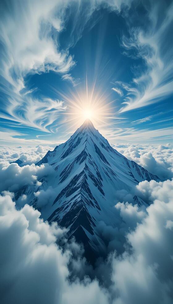 Sunrise Serenity at the Mountain Peak photo