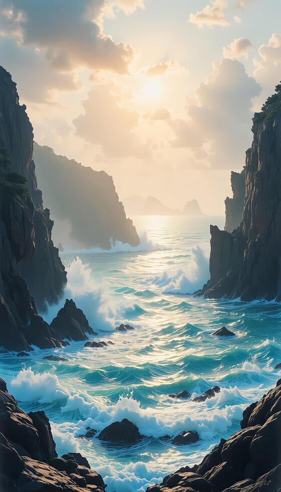 Waves Collide with Natures Strength photo