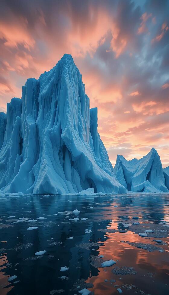Twilight Over Frozen Peaks photo