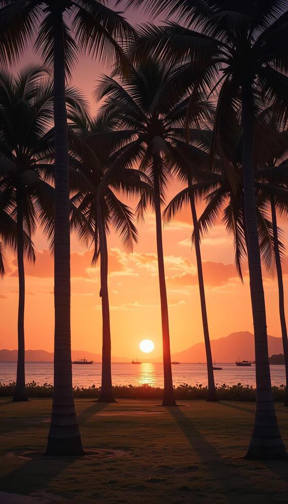 Coastal Palms at Twilight photo