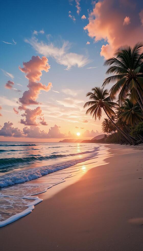 Ocean Breeze and Sunset Palms photo