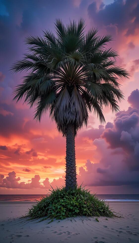 Sunset Silence Among the Palms photo