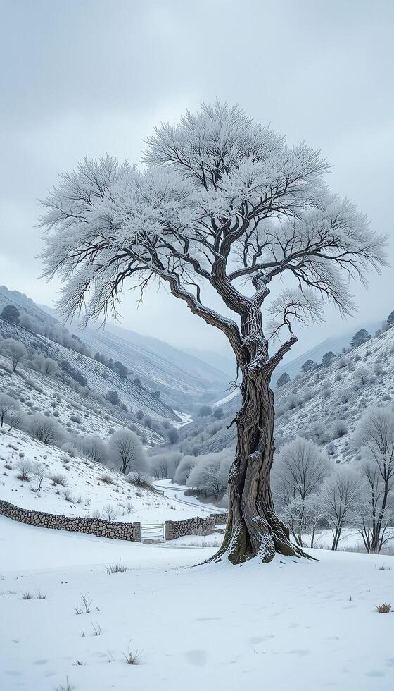 Gentle Peace of Snowy Forest Views photo