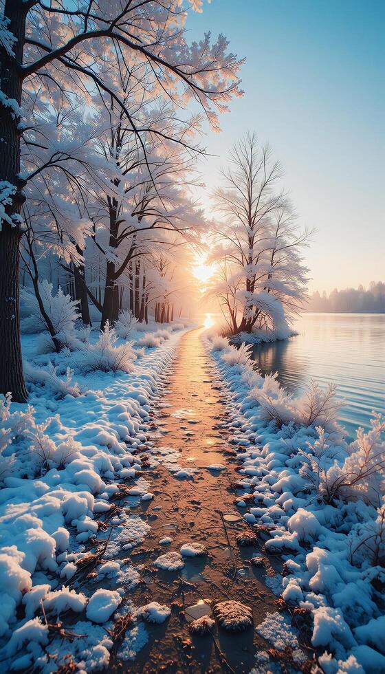 Morning Magic in the Ice Forest photo