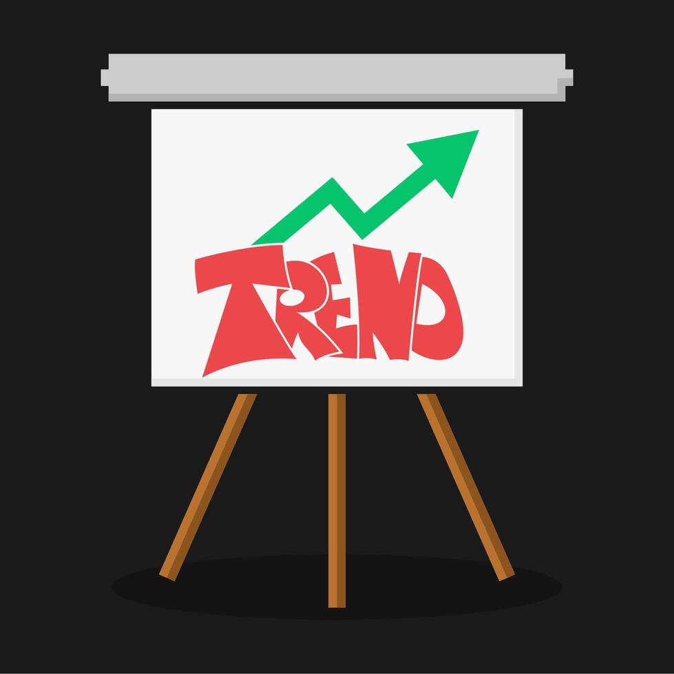 Marketing presentation board about trends vector