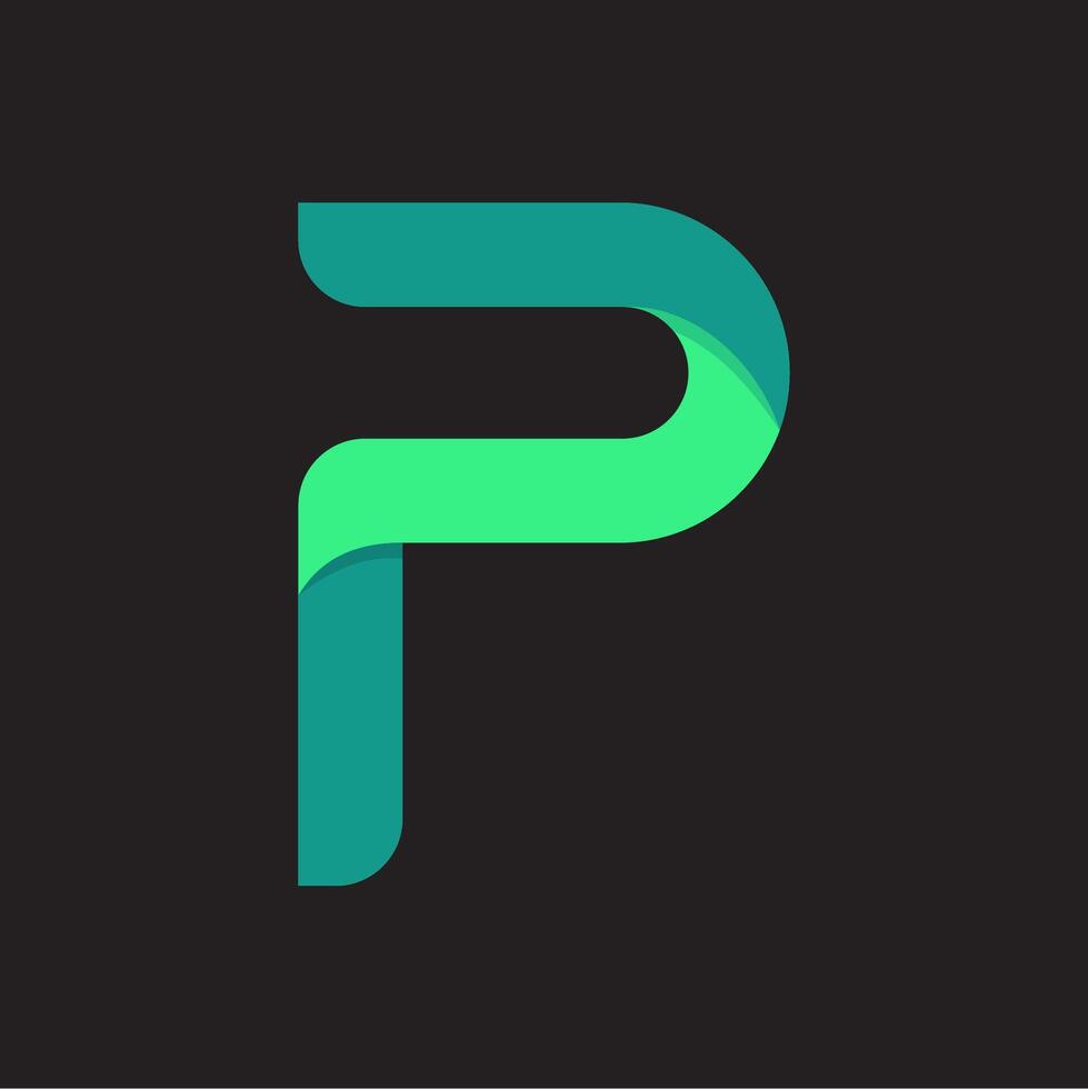 P letter logo modern stylish design vector