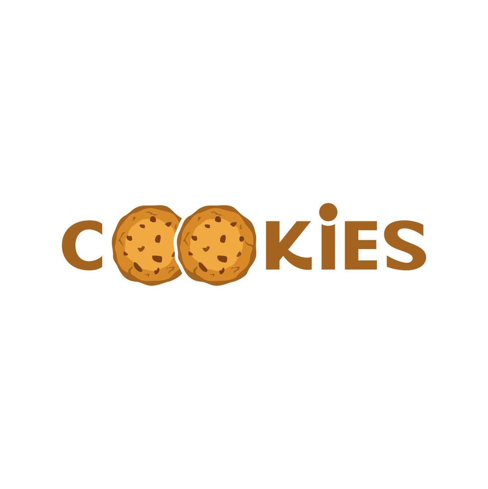 Cookies Logo with cookie image illustration vector