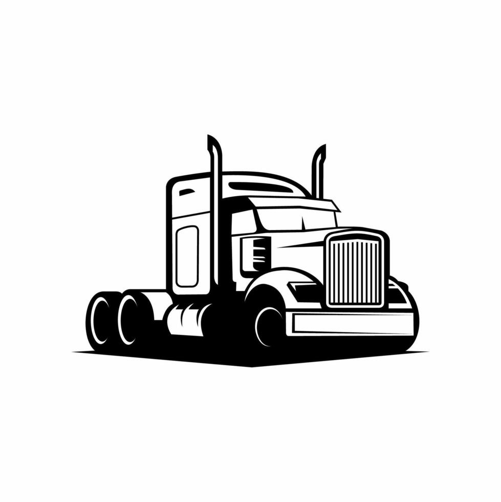 Freightliner Semi Truck 18 Wheeler vector