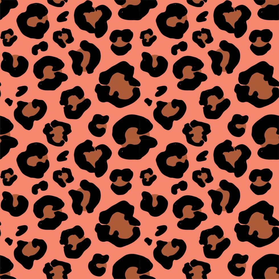 Pattern animal print feline seamless vector