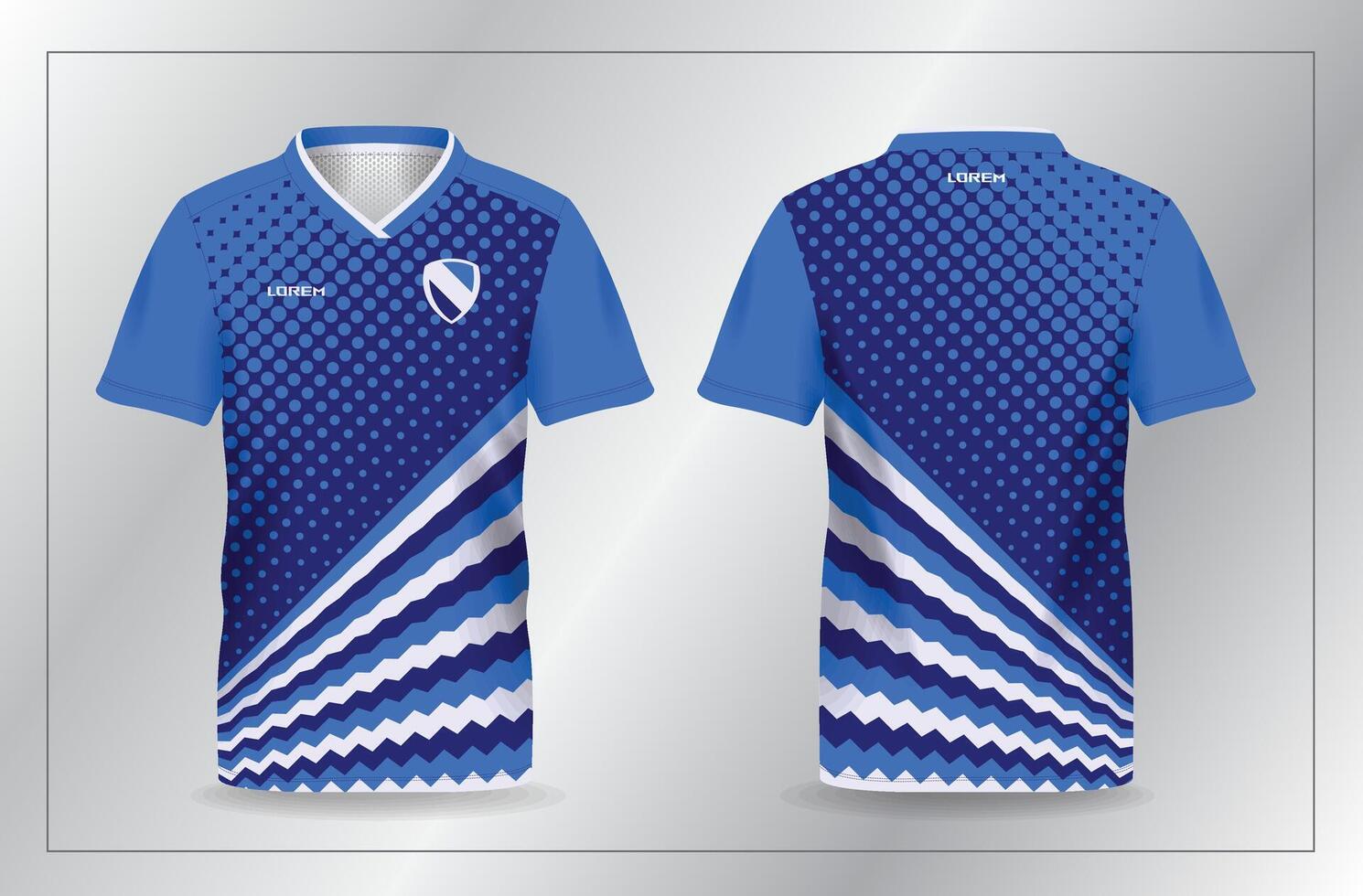 abstract blue background pattern for sport jersey football and soccer shirt template vector