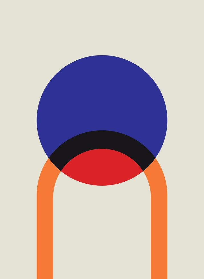 Design wall art bauhaus overlay vector