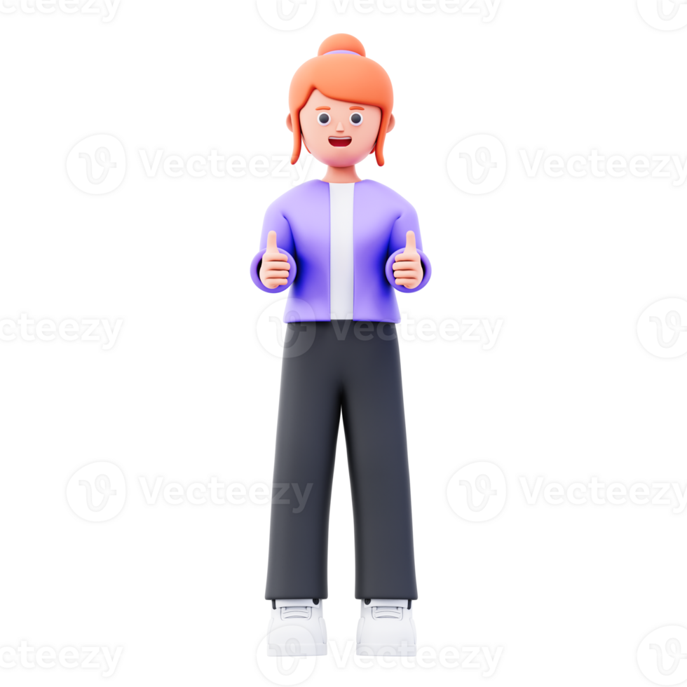 woman standing pose ready okay png