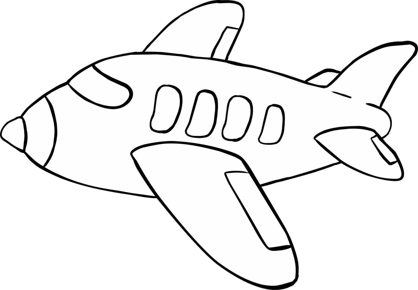 Line Illustration of plane vector
