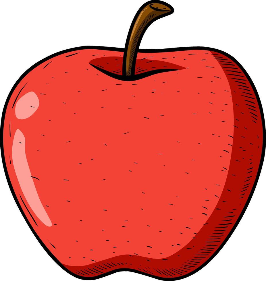 illustration of red apple vector