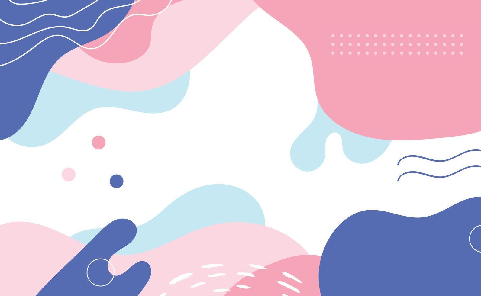 Abstract pink classic fluid shape memphis style poster design templates vector