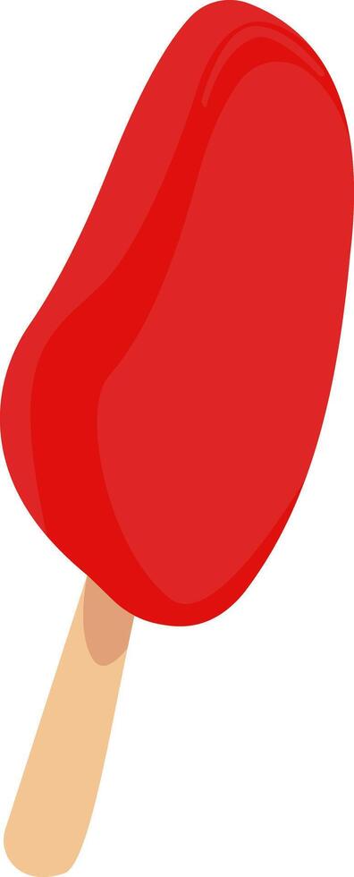 Bright Red Fruit Ice Cream vector
