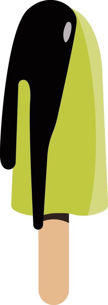 Green with Chocolate Drip vector