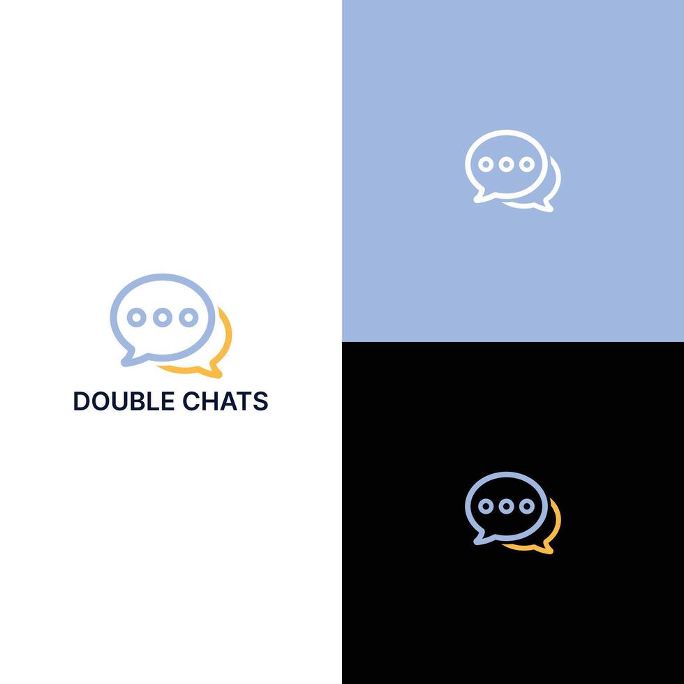 chat line art logo designs. vector