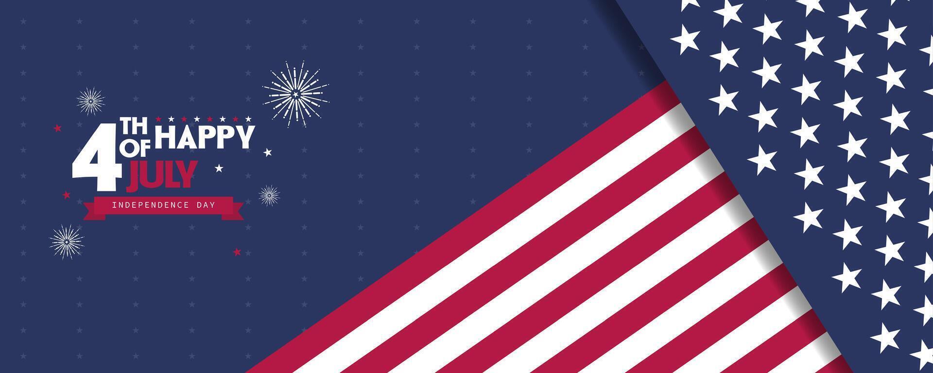 Happy 4th July USA Flag Independence Day vector