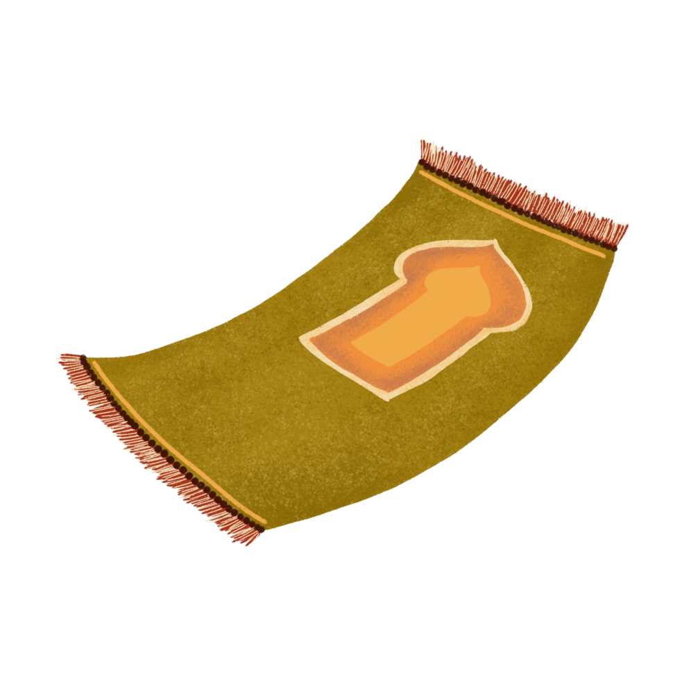 Muslim Prayer Rug Hand-Drawn Sajadah Clipart png