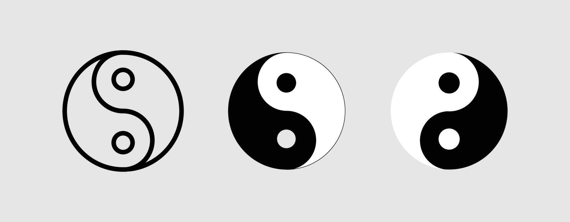 Yin yang symbol, illustration vector
