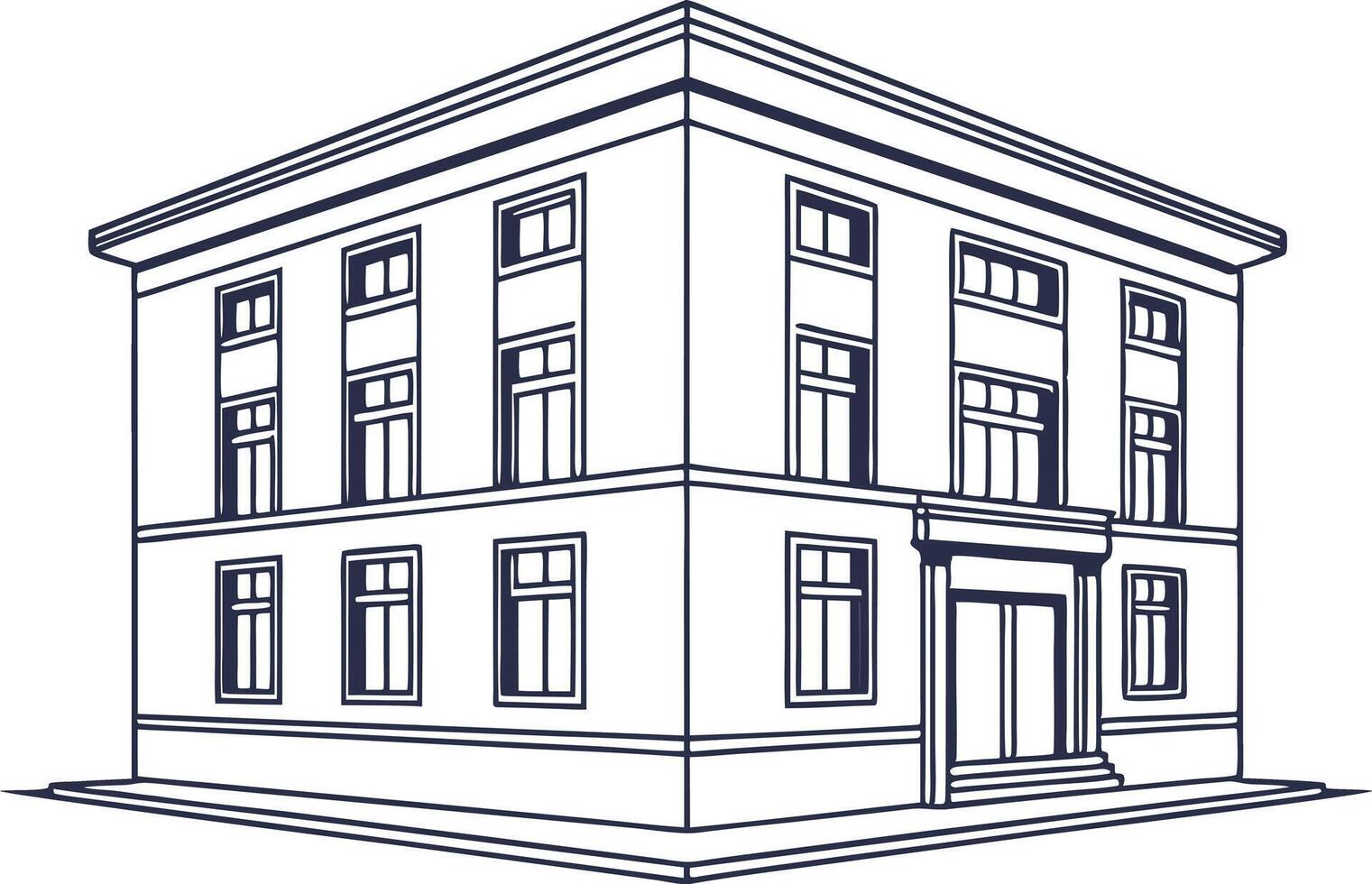 Clean and Professional Bank Building Concept for Investment and Web Graphics vector