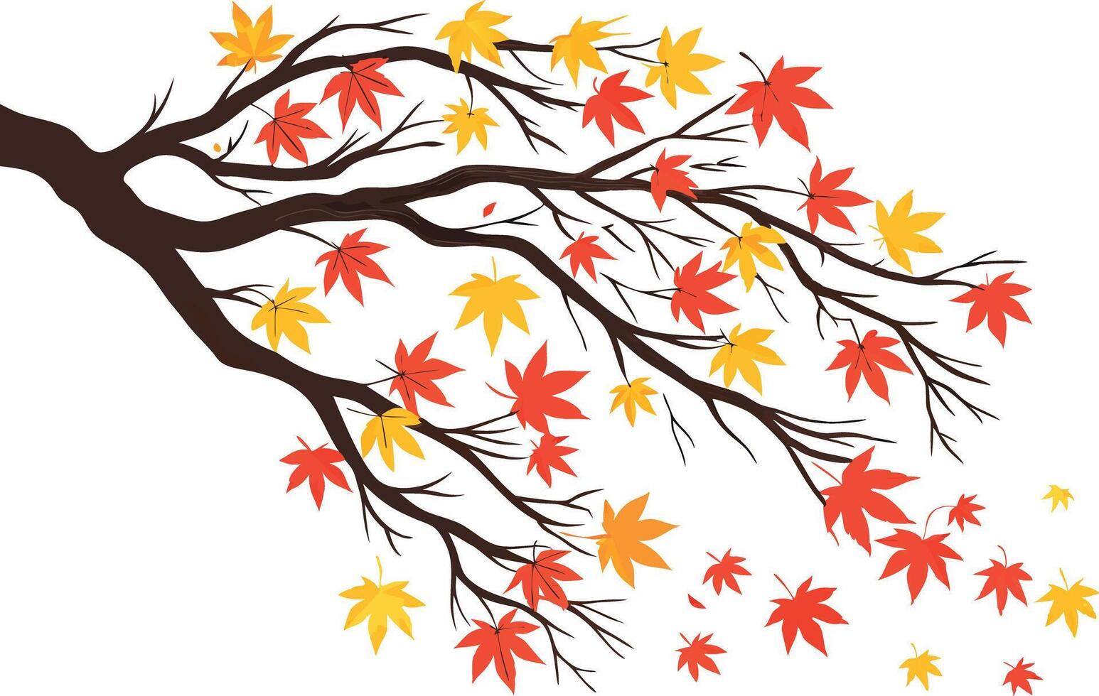 Beautiful Fall Autumn Clipart for Digital and Print Media vector