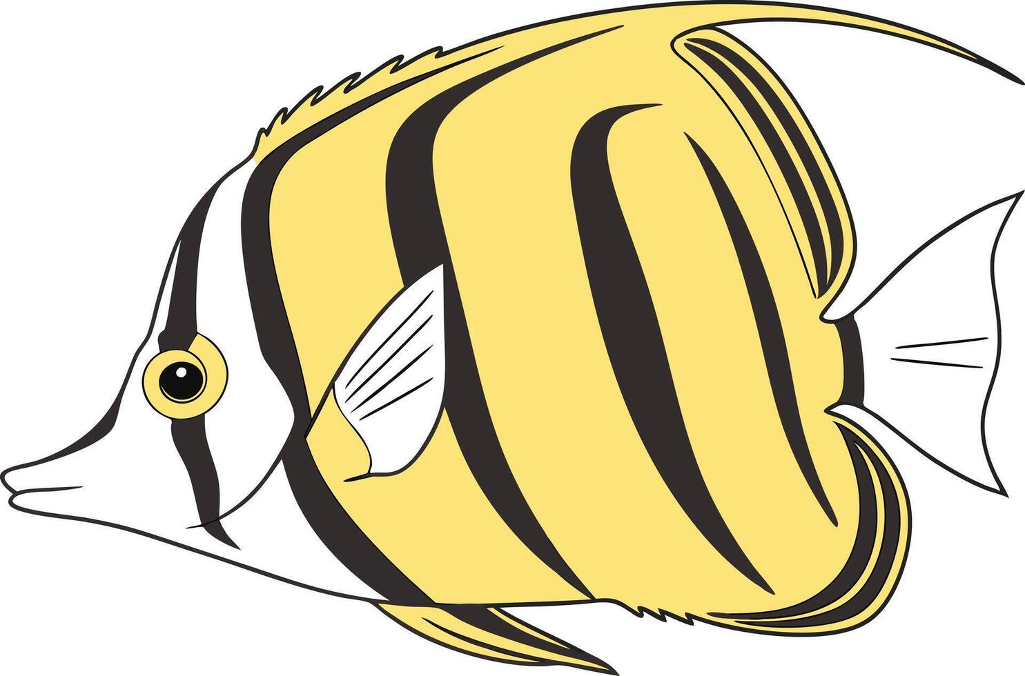 Professional Butterflyfish Design for Branding and Educational Use vector