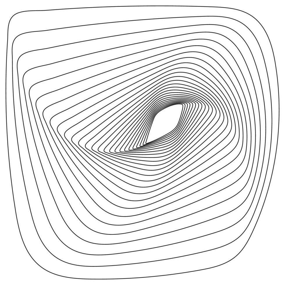 Contour Line Illustration Monochrome vector