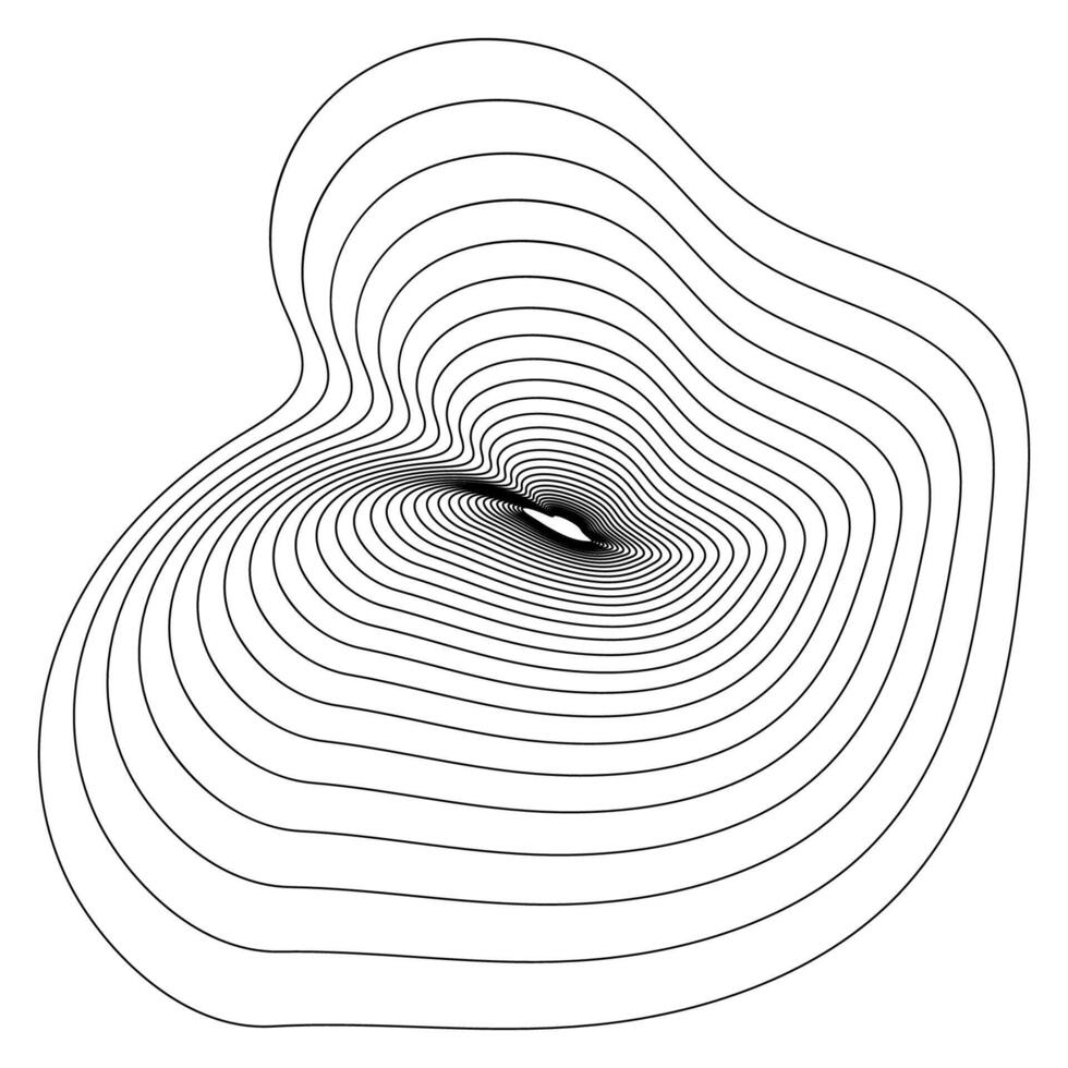 Monochrome Abstract Line Illustration vector