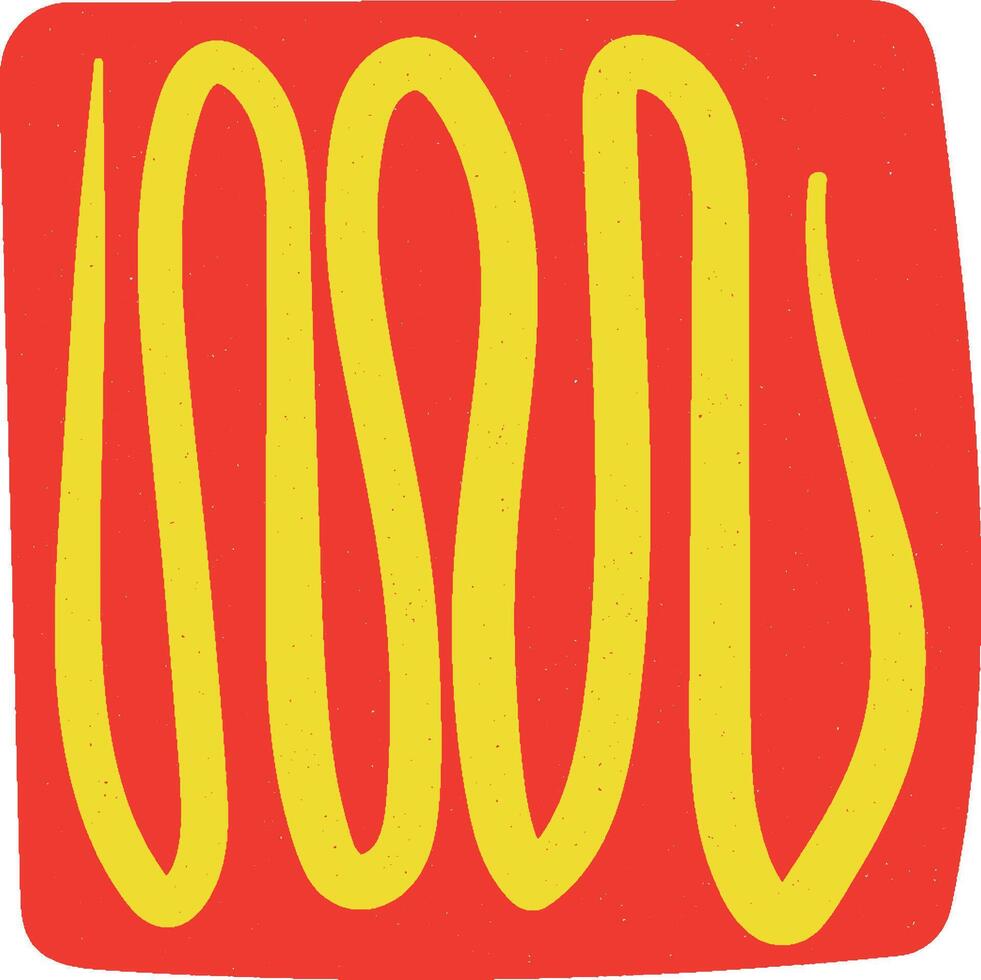 Hard Drawn Retro Abstract Line Element vector
