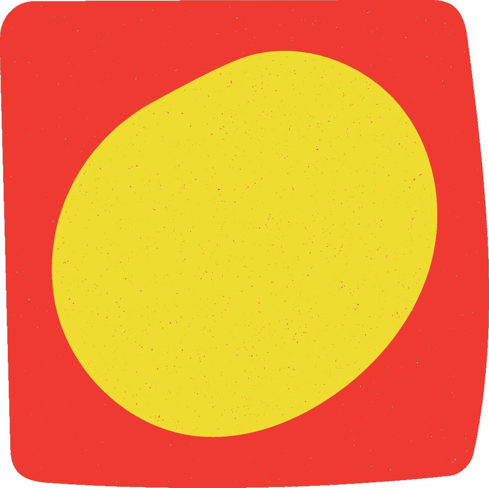 Hard Drawn Retro Abstract Round Element vector