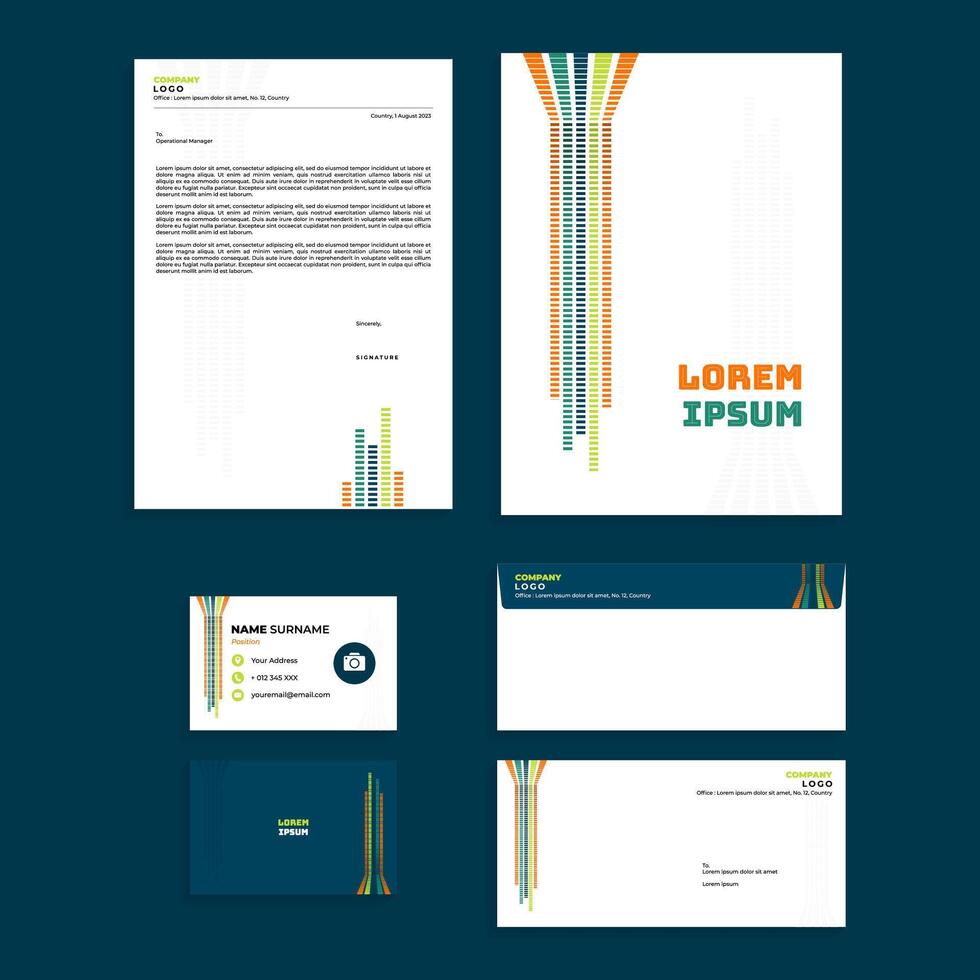 Business branding design elements layout vector