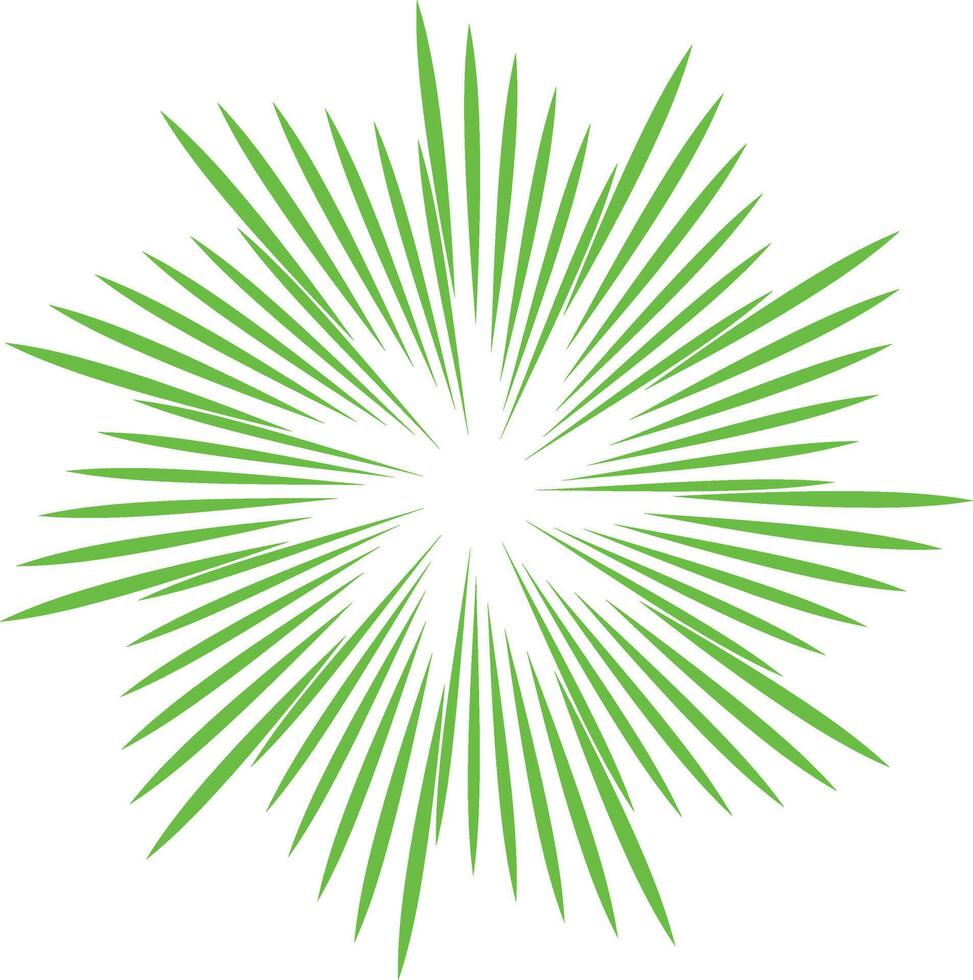 a green sunburst on a white background vector