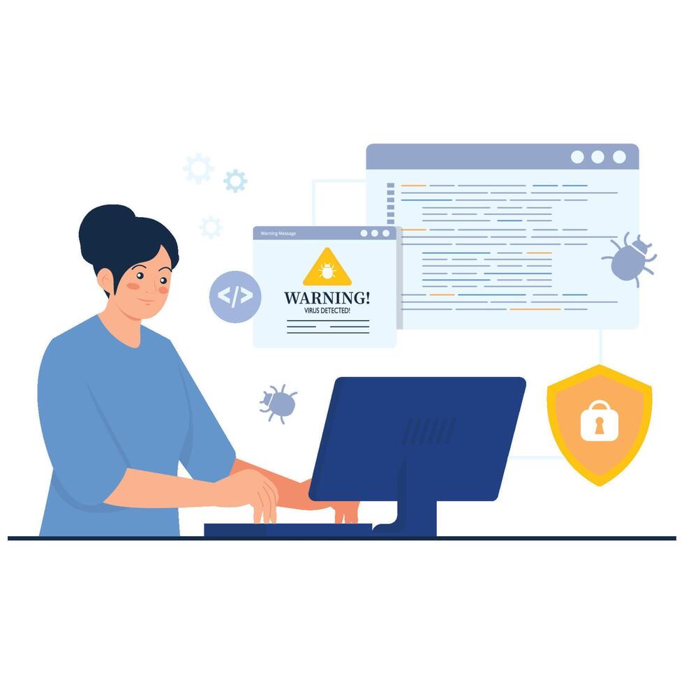 User managing computer security alert vector