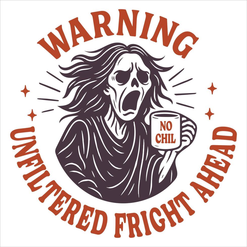 warning unfiltered fright ahead - Mental Health Matters T-shirt , Positive sayings, Cute Mental Health Awareness illustration, Self Care design sublimation vector