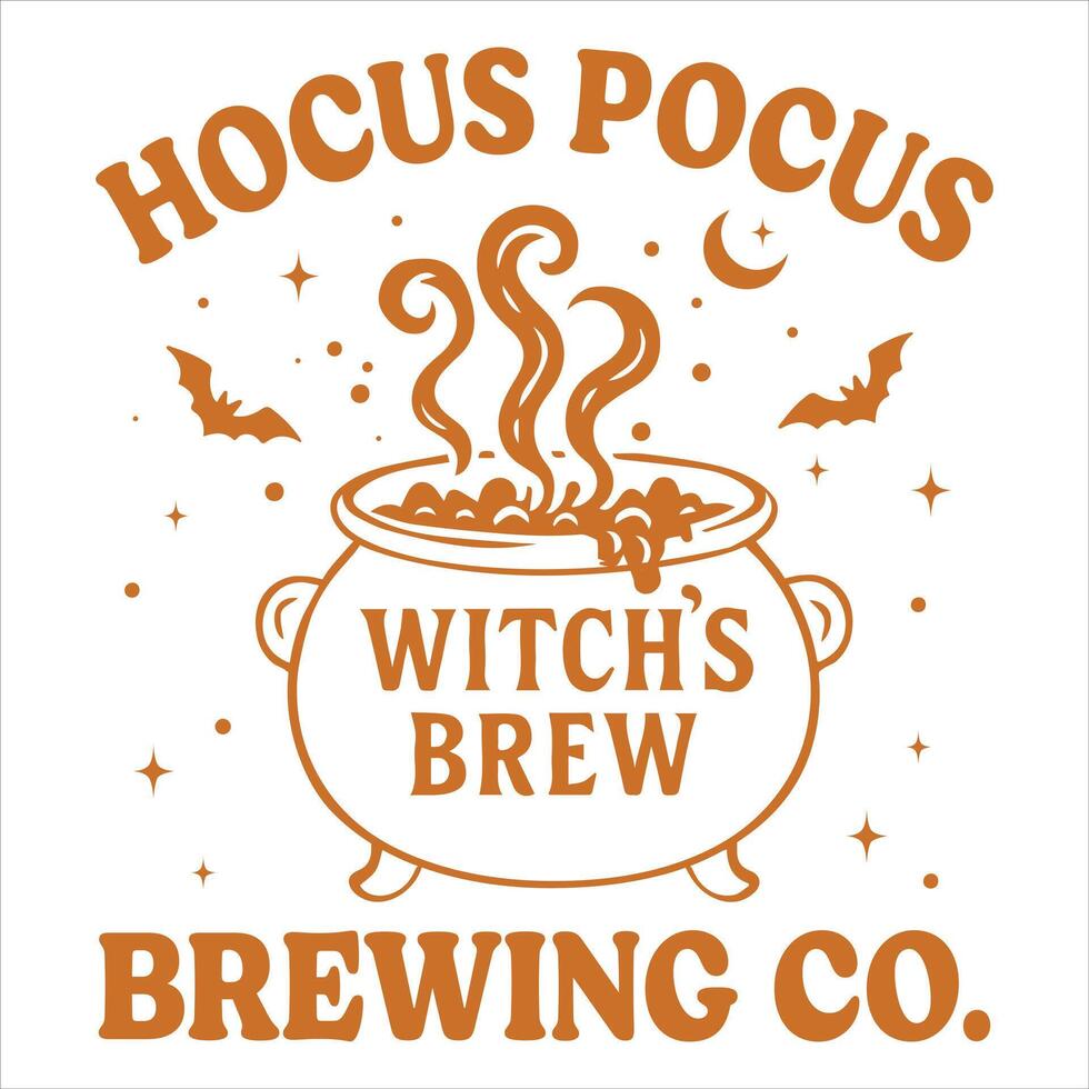 Hocus pocus witch s Brew Brewing co - Mental Health Matters T-shirt , Positive sayings, Cute Mental Health Awareness illustration, Self Care design sublimation vector