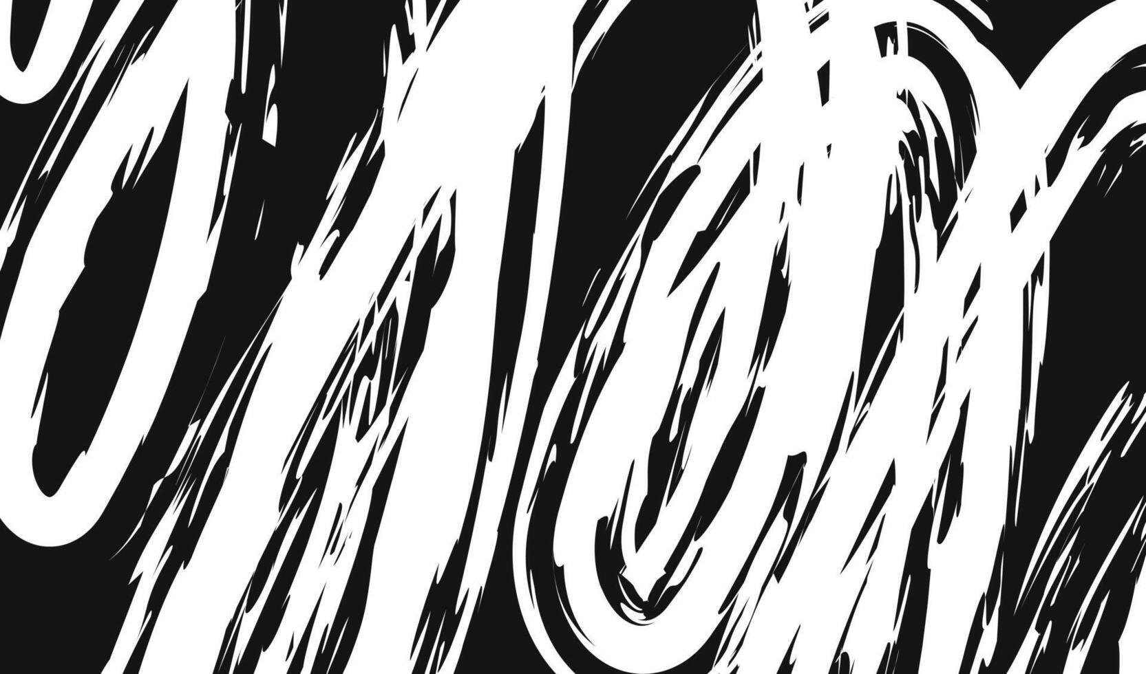 Abstract Scribble in Black and White vector