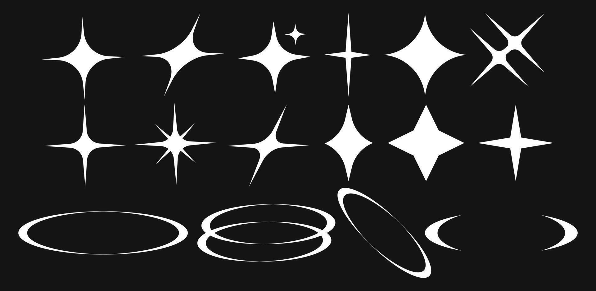 Collection of Star Icons Silhouettes vector