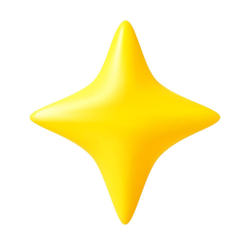 3d Star golden vector