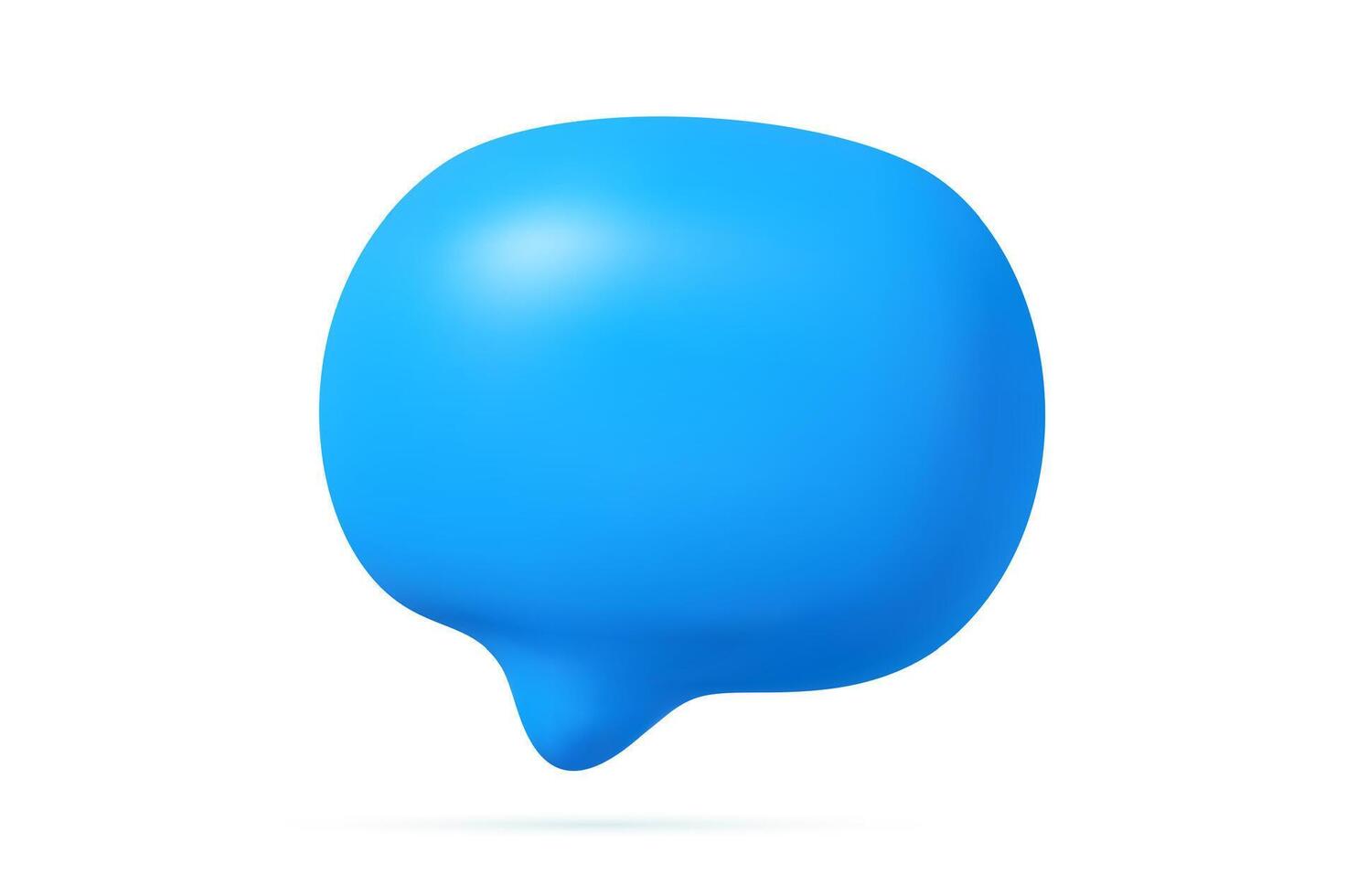 3d Blank blue speech. vector