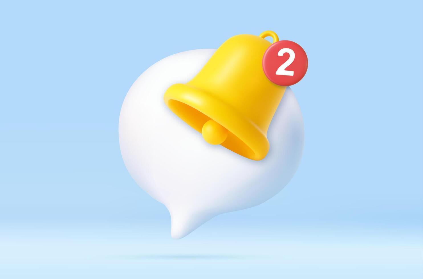 Notification bell with alerts vector