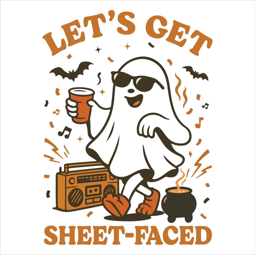 Let s get Sheet Faced - Mental Health Matters T-shirt , Positive sayings, Cute Mental Health Awareness illustration, Self Care design sublimation vector
