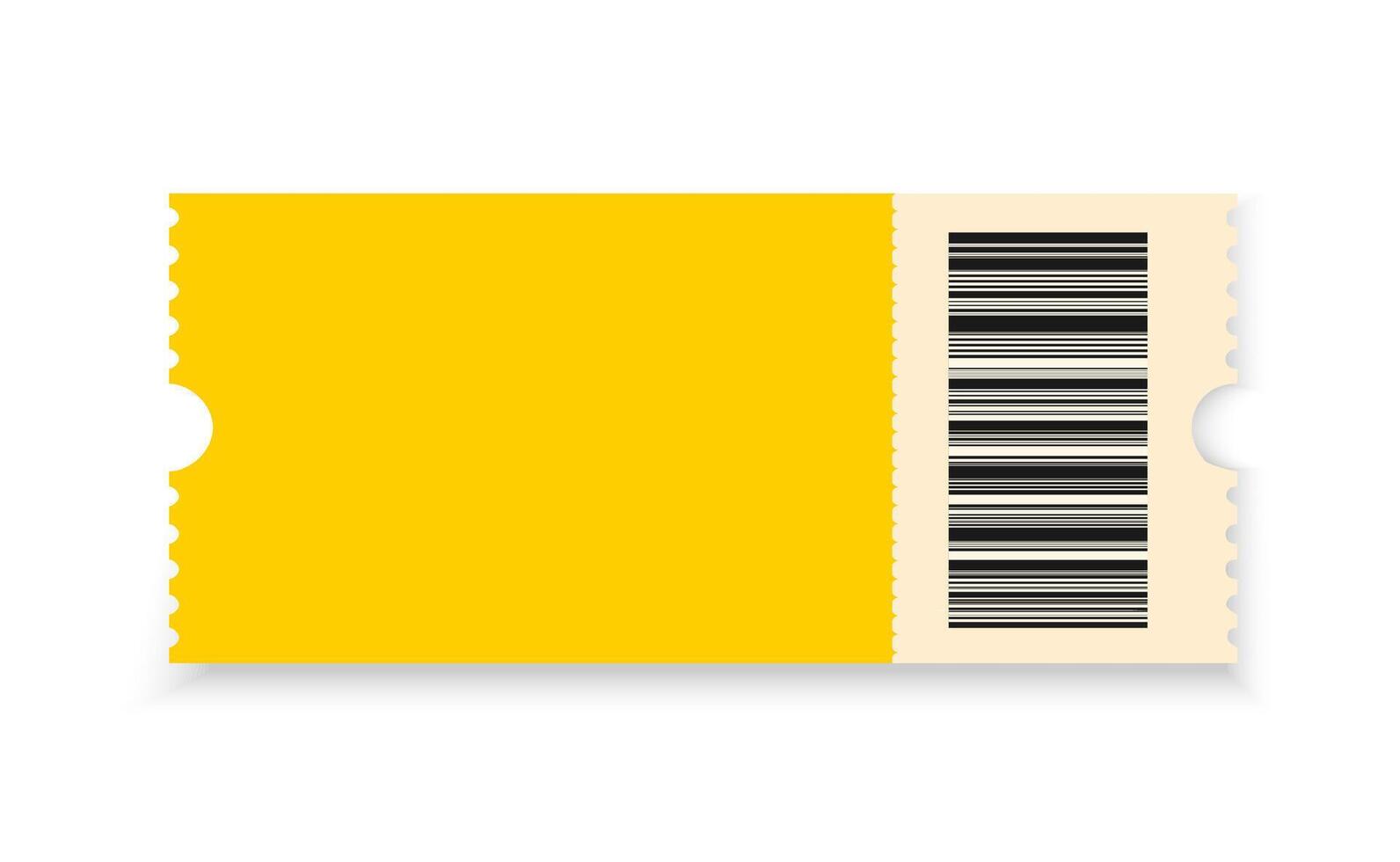 Simple template design of coupon or ticket for invitation, event, concert, music festival, cinema, show, performance, background template. vector