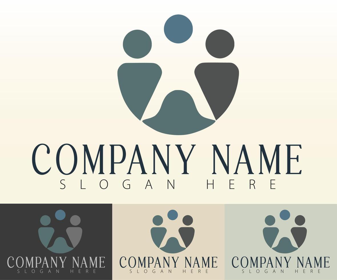 Showcasing unity through a refined modern logo design. vector