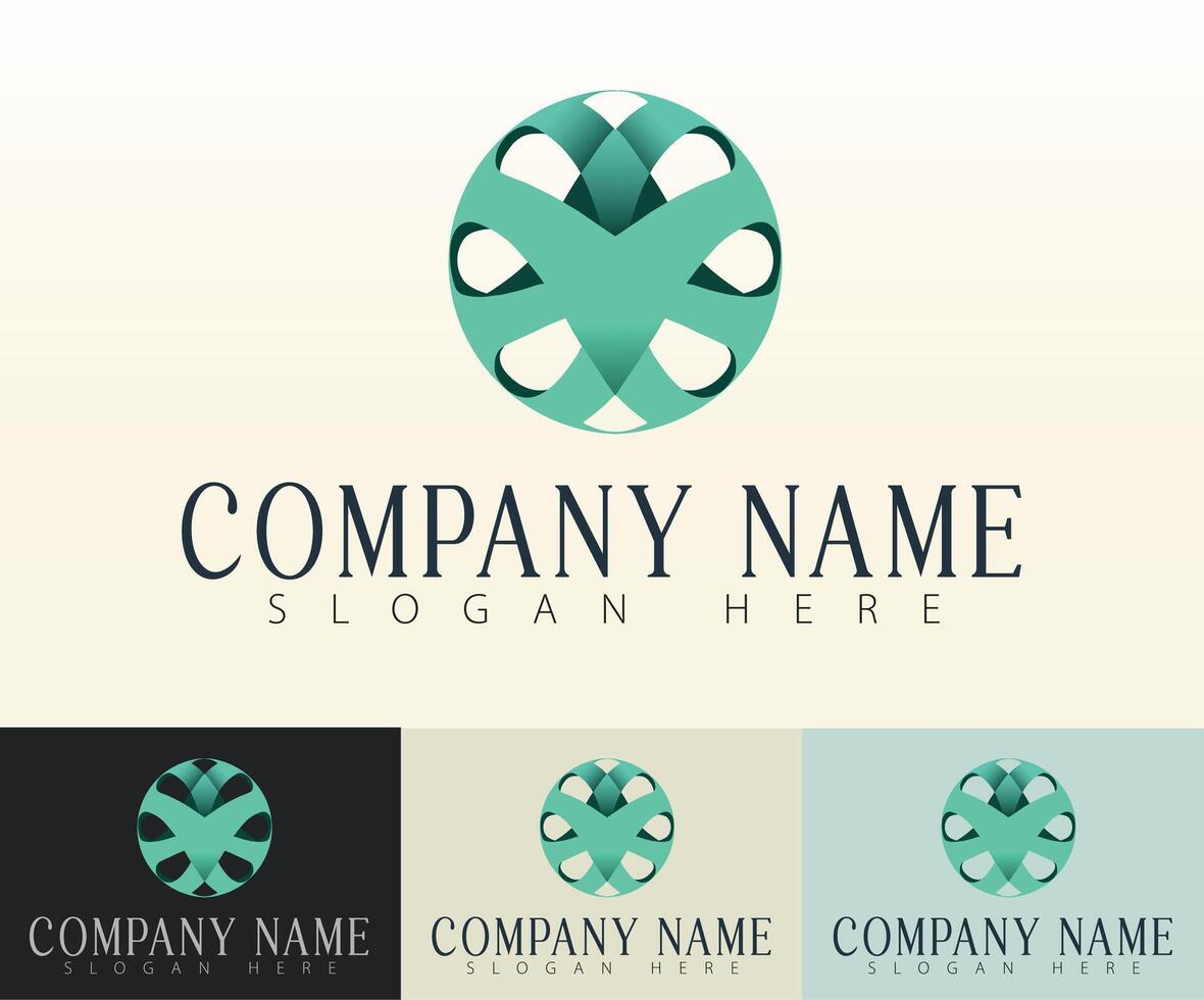 A conceptual logo design with a unique spherical theme. vector