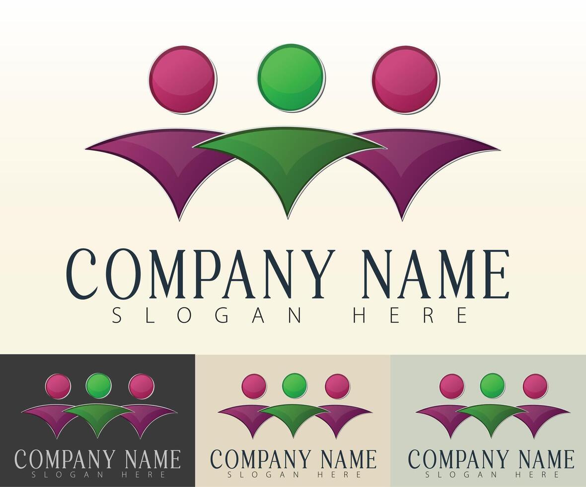 An illustration of a clean and modern business logo emphasizing unity. vector