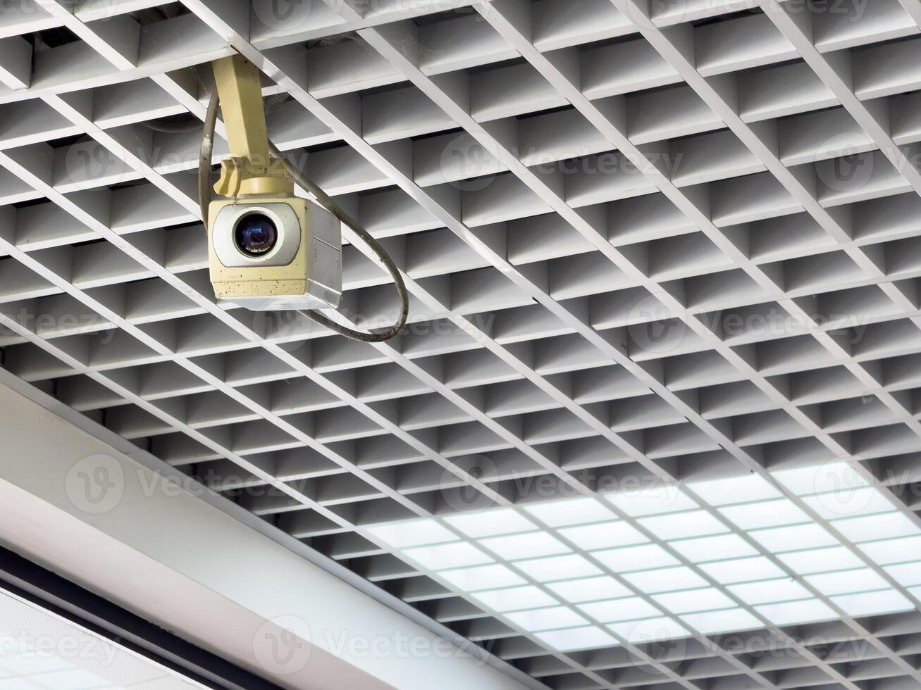 IP CCTV camera on white background with home security system photo
