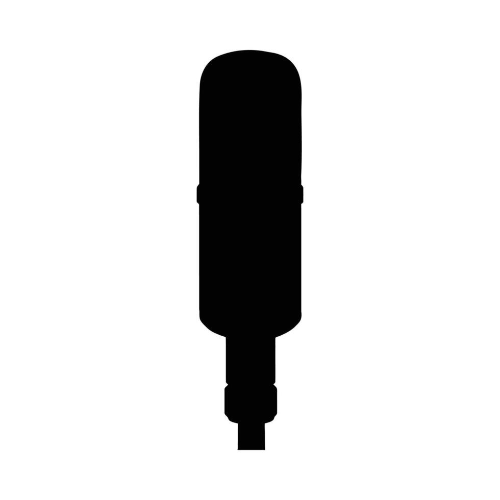 Vintage microphone silhouette graphic vector