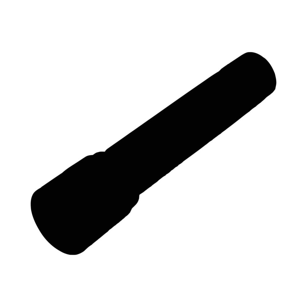 Simple flashlight silhouette graphic vector